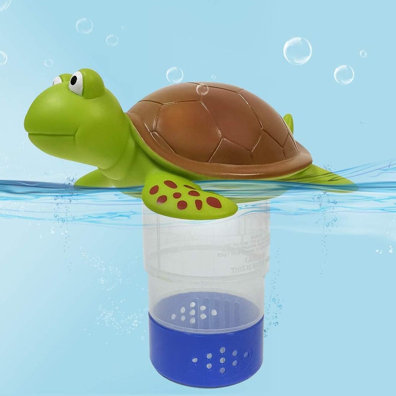 Blufree Chlorine Floater, Floating Chlorine Dispenser for Pools, Cute Turtle Pool Chlorines Floater, Large Capacity Chlorines Pool Floater w/Adjustable Release - Image 1
